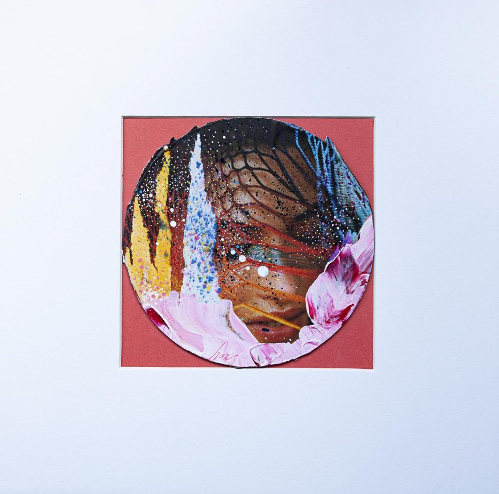 Collage original Strawberry Kisses de la artista Solveiga Vaitkute