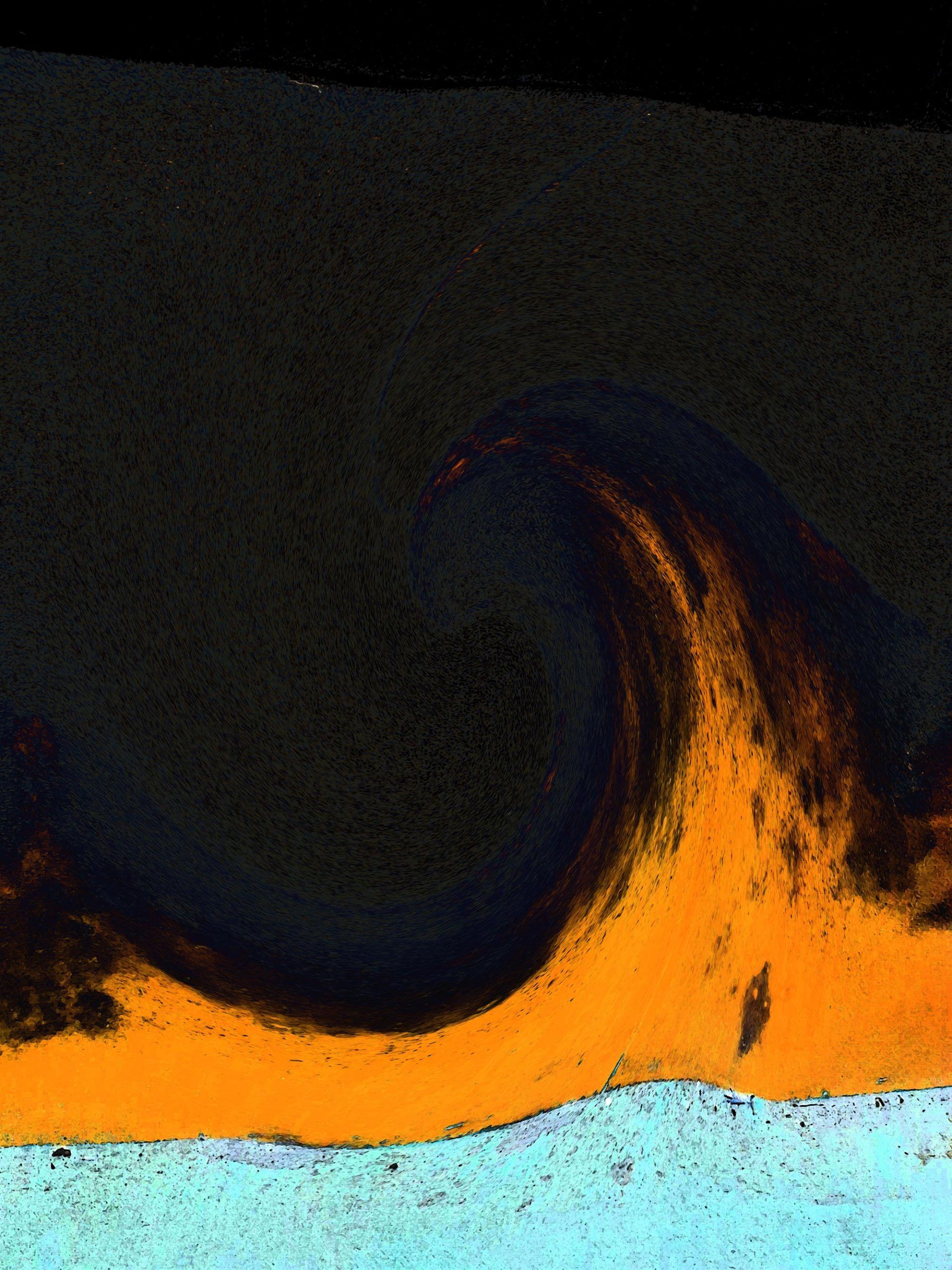 Orange Wave cuadro de la artista lituana Ina Mindiuz
