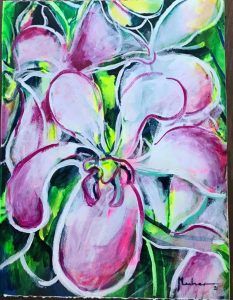 Orquídeas Blancas obra de Muher