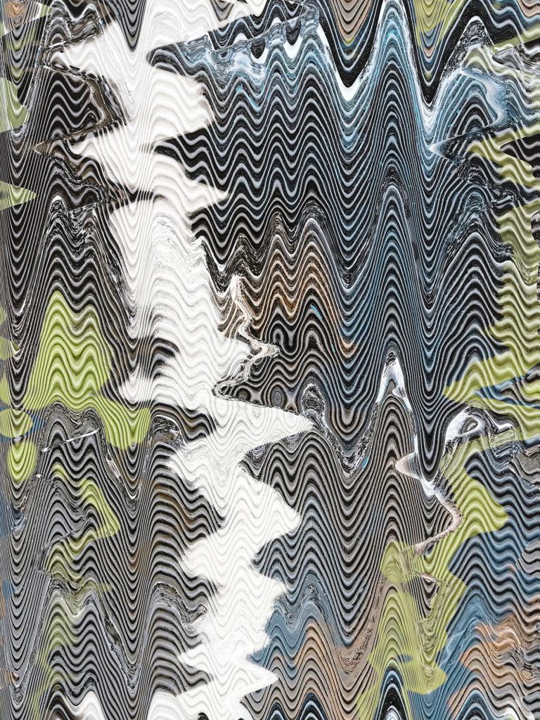 White Wave obra abstracta de la artista lituana Ina Mindiuz