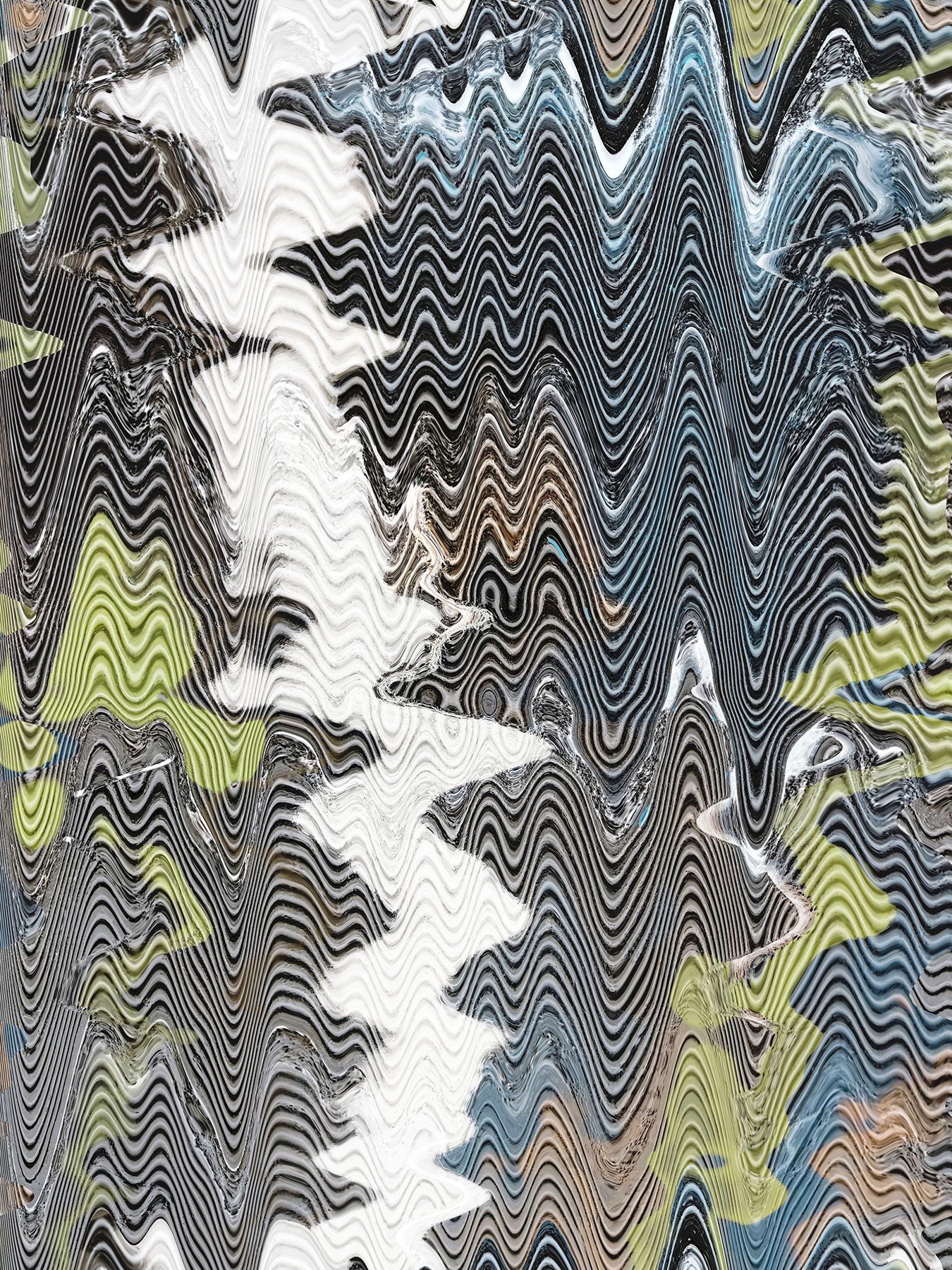 White Wave obra abstracta de la artista lituana Ina Mindiuz